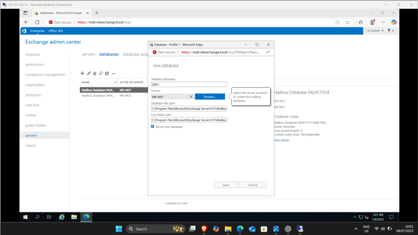 Exchange Admin Center